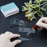 20Pcs Glass Double Concave Slide, for Microscope, Lab Supplies, Rectangle, Clear, 76.5x25x1mm