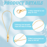 100Pcs 2 Colors Polyester Cord Mobile Straps, with Alloy Findings, Platinum & Golden, 5.8cm, 50pcs/color