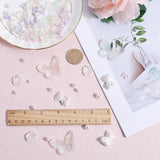 DIY Jewelry Making Finding Kit, Including Plastic Imitation Pearl Leaf & Butterfly Pendants, Plastic Round Beads, Resin Bowknot & Plastic Bear Cabochons, Mixed Color