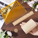 1 Roll PVC Imitation Wood Grain Adhesive Tape, Walnutwood Grain Repair Tape Patch, Flat, with 1Pc PP Plastic Putty Knife, PapayaWhip, 80x0.2mm, 10m/roll