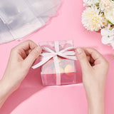 Foldable Transparent PET Box, for Wedding Party Baby Shower Packing Box, Square, Clear, Finished Product: 8x8x8cm