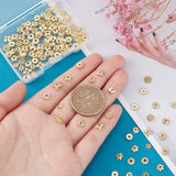 DIY Jewelry Making Kits, Including Brass Snowflake Spacer Beads and Flower Petal Bead Caps, Golden, 4~6x4~6.5x1~2mm, 144Pcs/box