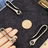 3Pcs 3 Styles Tibetan Style Alloy Hook Clasps, with Jump Rings, for Keychain Making, Antique Silver, 49.5~69x12.5~17.5x6~8.5mm, Hole: 13mm,  1pc/style