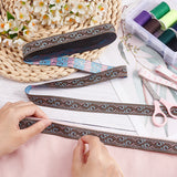 9M Flat Ethnic Style Polyester Ribbons, for Sewing Decoration, Coconut Brown, 3/4 inch(20mm), about 9.84 Yards(9m)/Roll