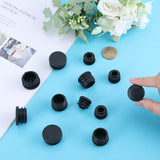 30Pcs 3 Styles Plastic Hole Plugs, Snap in Hole Plugs, Post Pipe Insert End Caps, for Furniture Fencing, Round, Black, 20~30x9.5~21mm, 10pcs/style