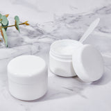 DIY Kit, with Plastic Cosmetics Cream Jar, Face Mask Cream Spoon Plastic Stick, White, 82x15x1.3mm