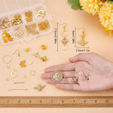 DIY Bee Dangle Earring Making Kit, Including Brass & Alloy Pendants & Link Connectors, Brass Earring Hooks, Glass Pearl Beads & Pendants, Golden, 138Pcs/box