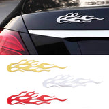 Flame Pattern Waterproof PVC Car Sticker Decals, DIY Car Decorations, Mixed Color, 203x47x1mm, 3 colors, 2pcs/color, 6pcs/set