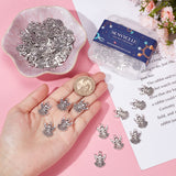Tibetan Style Alloy Pendants, Angel, Antique Silver, 20x14x2mm, Hole: 2mm, 100pcs/box
