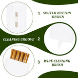 Brass Bristle Brushes, with ABS Cover, Golf Cleaning Brush, White, 58x26x17mm