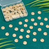 Ion Plating(IP) 304 Stainless Steel Charms, Flat Round, Stamping Blank Tag, Golden, 10x1mm, Hole: 1.5mm, 100pcs/box