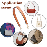 PU Imitation Leather Bag Handles, with Alloy Clasps, for Bag Straps Replacement Accessories, Sandy Brown, 49.6x2.4x0.3cm
