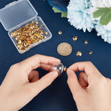 110Pcs 5 Size 304 Stainless Steel Bead Cap Pendant Bails, for Globe Glass Bubble Cover Pendant Making, Real 18K Gold Plated, 4~10x4~7.5mm, Hole: 2.5~3mm, 3.7~9.6mm Inner Diameter