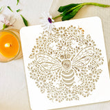 PET Hollow Out Drawing Painting Stencils, for DIY Scrapbook, Photo Album, Bees, 30x30cm