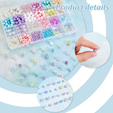 DIY Beads Jewelry Making Finding Kit, Including Plastic & Acrylic Beads, Imitation Pearl & Round & Star & Flower, Mixed Color, 8~12x8~12.5x6~9.5mm, Hole: 1.8~2.5mm, 522Pcs/box