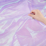 4 Yard Symphony Laser Polyester Fabric, for Stage Show Costume Decoration, Medium Purple, 154x0.03cm