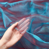 Two Tone Polyester Organza Fabric, Clothing Accessories, Steel Blue, 150x0.01cm, about 3m/sheet