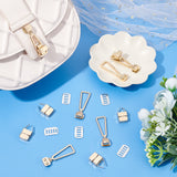 PandaHall 6 Sets Elite Alloy Bag Twist Lock Clasp, with Iron Shim, for Bag Hasp Accessories, Light Gold, 2.75~5.5x1.65~1.75x0.7~0.85cm, 3pcs/set