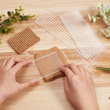 3Pcs 3 Style Transparent Acrylic Clay Tool, Cutting Grid Scrap Template, Clear, 14.9~24.7x6.9x0.25~0.3cm, Inner Diameter: 6.5x0.3~0.5cm, 1pc/style