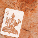 Plastic Drawing Painting Stencils Templates, for Painting on Scrapbook Fabric Tiles Floor Furniture Wood, Rectangle, Buddha, 29.7x21cm