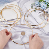 304 Stainless Steel Wire Wrap Collar Necklace for Women, Rigid Necklaces, Golden, 13.5~14cm