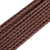 Brown Round Braided Leather Necklace Cords for Jewelry Making