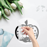PVC Window Sticker, Flat Round Shape, for Window or Stairway  Home Decoration, Halloween Themed Pattern, 180x180x0.3mm