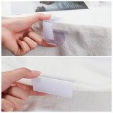 30Pcs 2 Styles Table Cover Tablecloth Clips, Table Skirting Clips, with Hook and Loop at The Back Side, Clear, 15pcs/style