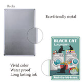 Rectangle Metal Iron Sign Poster, for Home Wall Decoration, Cat Pattern, 300x200x0.5mm