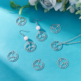 10Pcs 304 Stainless Steel Sigil of Lilith Pendants, Flat Round, Stainless Steel Color, 24.4x21.8x0.7mm, Hole: 1.2mm