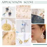 100Pcs 2 Style Brass Earring Hooks, with Horizontal Loop, Long-Lasting Plated, Real 18K Gold Plated, 50pcs/style