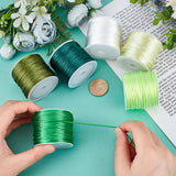 6 Rolls 6 Colors Nylon Rattail Satin Cord, Beading String, for Chinese Knotting, Jewelry Making, Mixed Color, 1mm, about 32.8 yards(30m)/roll, 1 roll/color