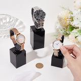 3Pcs 3 Styles C-Shaped Single Watch Display Stands, Bracelet Display Rack Holder Stand for Counter/Showcase Use, Black, 4x6x12.4~16.5cm, 1pc/style