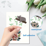8 Sheets 8 Styles PVC Waterproof Wall Stickers, Self-Adhesive Decals, for Window or Stairway Home Decoration, Koala, 200x145mm, about 1 sheet/style