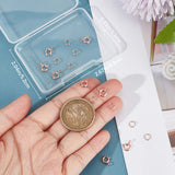 10Pcs 925 Sterling Silver Spring Ring Clasps, with 10Pcs Open Jump Rings, Rose Gold, 9x6x1.5mm, Hole: 3mm