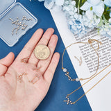 12Pcs 12 Styles Brass Connector Charms, with Crystal Rhinestone, Real 18K Gold Plated, Cadmium Free & Nickel Free & Lead Free, 12 Constellations, 7.5~17.5x8.5~19.5x2~3mm, Hole: 1.2mm, 1pc/style