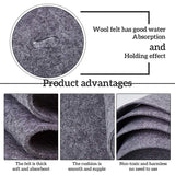 Non Woven Fabric Embroidery Needle Felt for DIY Crafts, Dark Gray, 140x3mm, about 6m/roll