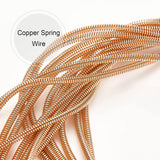 French Copper Wire Grimp Wire, Round Flexible Coil Wire, Metallic Thread for Embroidery and Jewelry Making, Long-Lasting Plated, Golden, 15 Gauge, 1.5mm, about 3.28 Feet(1m)/Strand