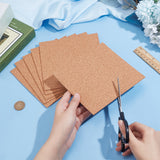 Self Adhesive Cork Sheets, for Kitchen Hot Mats, Cup Mats, Bulletin, Square, Sandy Brown, 150x150x2mm