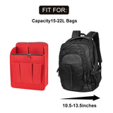 Felt Backpack Organizer Insert, Rucksack Bag Accessories, with Iron Zipper, Rectangle, Red, 36.5x29x3cm