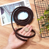 Flat Braided Leather Cord, for Necklace & Bracelet Making Accessories, Coconut Brown, 12x6mm