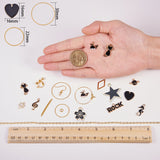 DIY Earring Making, with Alloy Enamel Charms/Pendants and Metal Earring Findings, Mixed Color, 7.4x7.2x1.7cm