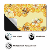 PVC Plastic Waterproof Card Stickers, Self-adhesion Card Skin for Bank Card Decor, Rectangle, Bees, 186.3x137.3mm