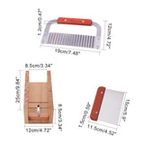 Wood Loaf Soap Cutter Tool Sets, Rectangular Soap Mold with Wood Box, Stainless Steel Straight Cutter, 3pcs/set, 25x12x8.5cm, 3pcs/set