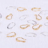 Brass Earring Hooks, with Horizontal Loop, Golden & Silver, 16.5x9x1.5mm, Hole: 2mm, 18 Gauge, Pin: 1mm, 15x9x2mm, Hole: 1mm, 18 Gauge, Pin: 1mm