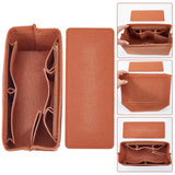Wool Felt Purse Organizer Insert, Toiletry Bag in Bag Accessories, with Rectangle Bottom Shaper, Sienna, 26x12x14.5cm