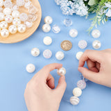 1 Set Mixed Style Acrylic Round Beads Sets, Beige, 19~20mm, Hole: 2mm, about 50pcs/bag
