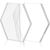 Acrylic Board, Hexagon, Clear, 43x49x3mm