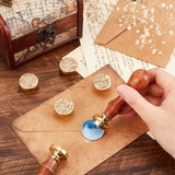 6Pcs 6 Style Wax Seal Brass Stamp Head, for Wax Seal Stamp, Birthday Themed Pattern, 25~83x14.5~22mm, 1pc/style