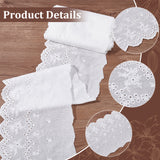 5 Yards Cotton Embroidered Wavy Edge Flower Pattern Trimming, Ornament Accessories, White, 200~210x0.8mm